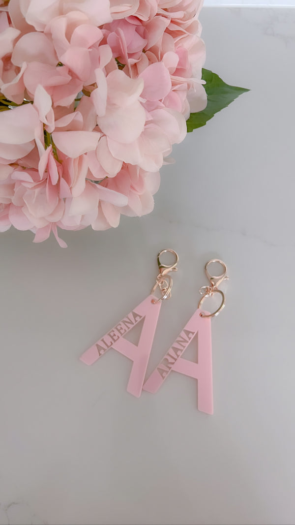 Name cut out / letter key ring - littledreamersinteriors
