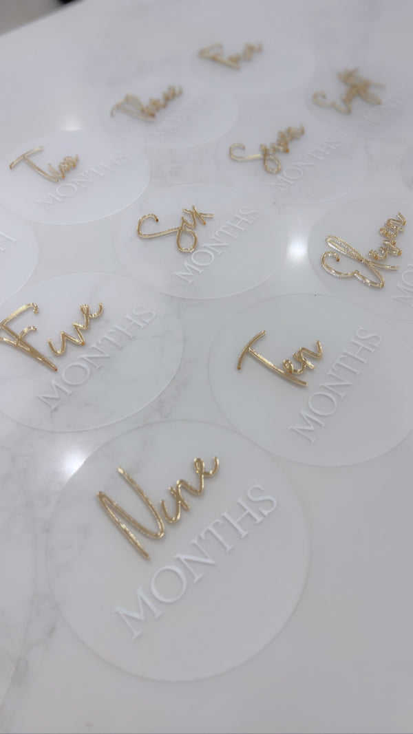 Round Milestone Discs PK12 - littledreamersinteriors